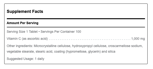 Vitamin C 1000 mg by Douglas Labs