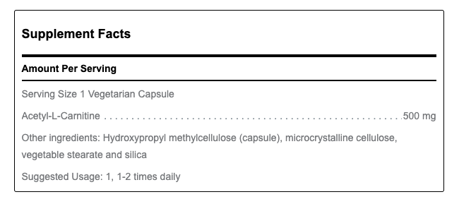Acetyl-L-Carnitine by Douglas Labs