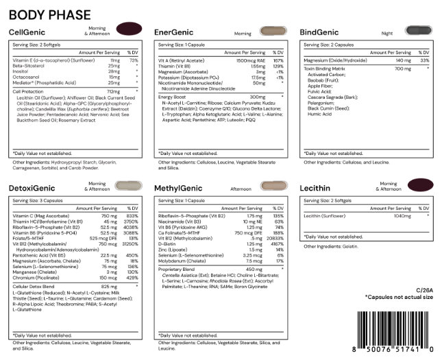 True Cellular Detox: Body Phase by Systemic Formulas