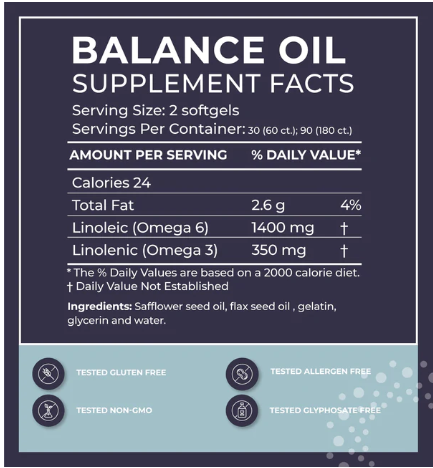 Balance Oil Softgel (Omega 6 + 3) by  BodyBio
