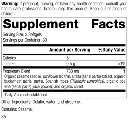 Chlorophyll Complex™, 60 Softgels, Rev 33, Supplement Facts