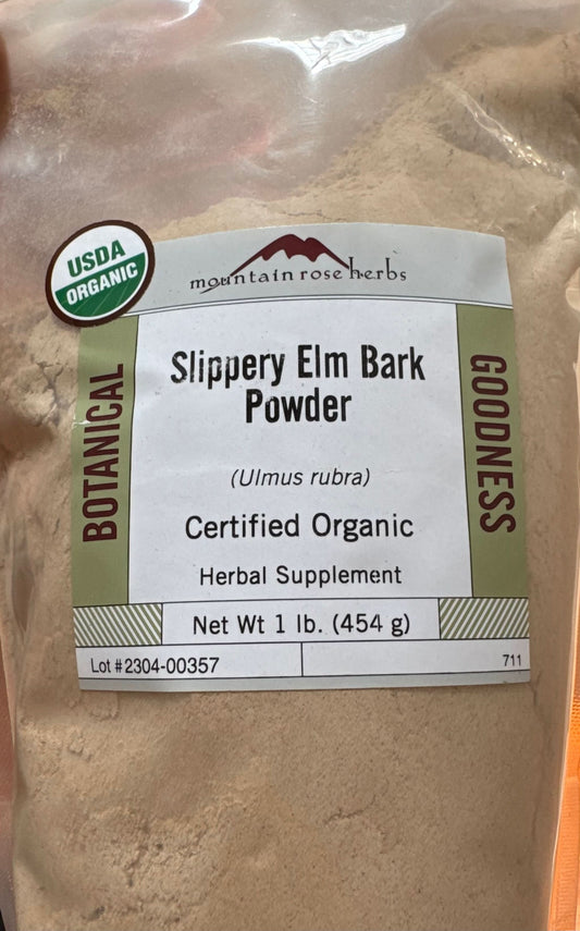 Organic Sippery Elm Bark Powder 1lb by Mountain Rose Herbs