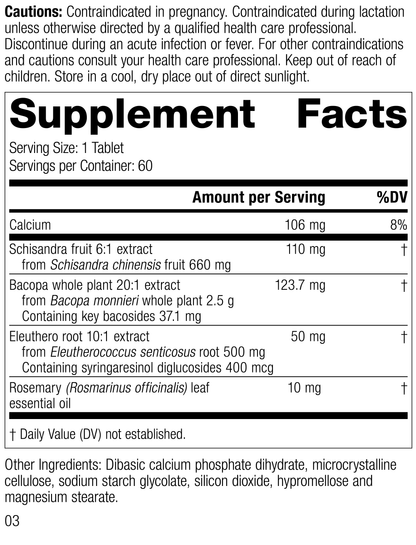 Bacopa Complex, Rev 03 Supplement Facts