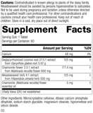 supplement fact label