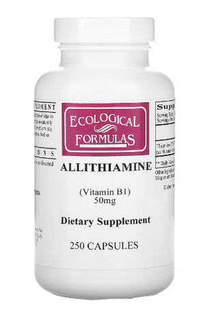 Allithiamine (Vitamin B1) 50 mg 250 Capsules by Ecological Formulas