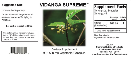 Vidanga Supreme by Supreme Nutrition