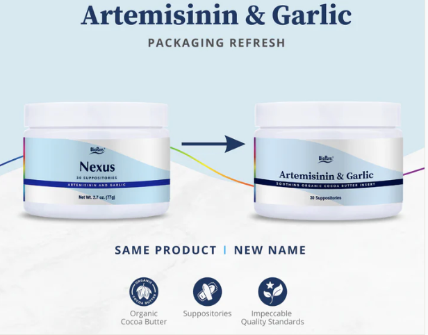 Artemisinin & Garlic Suppositories (formerly Nexus) by BioPure