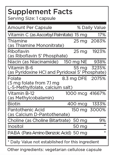 B-Complex + 5 mg L-Methylfolate by MethylPro