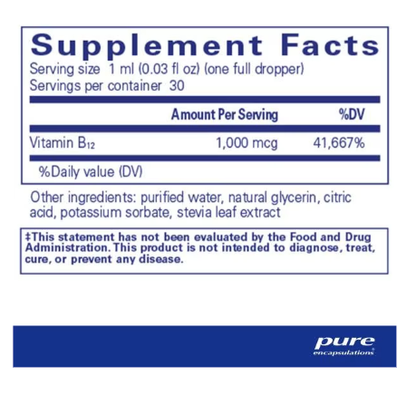 B12 Liquid 1000mcg by Pure Encapsulations
