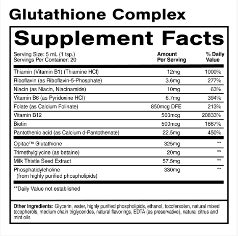 Liposomal Glutathione Complex by Quicksilver Scientific
