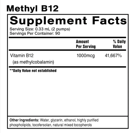 Liposomal Methyl B-12 Spray by Quicksilver Scientific