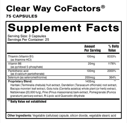 Clear Way Cofactors by Quicksilver Scientific
