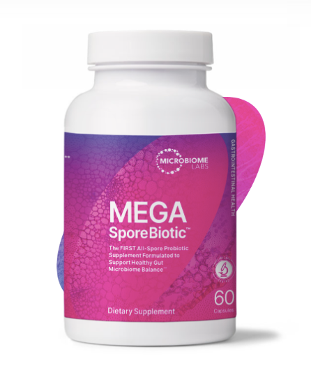 Microbiome Labs MegaSporeBiotic 60-count spore probiotic bottle