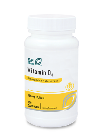 Vitamin D3 (5,000 IU) Capsules by SFI Health (formerly Klaire Labs)