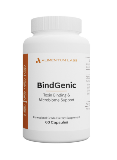 Alimentum Labs BindGenic toxin binder supplement bottle