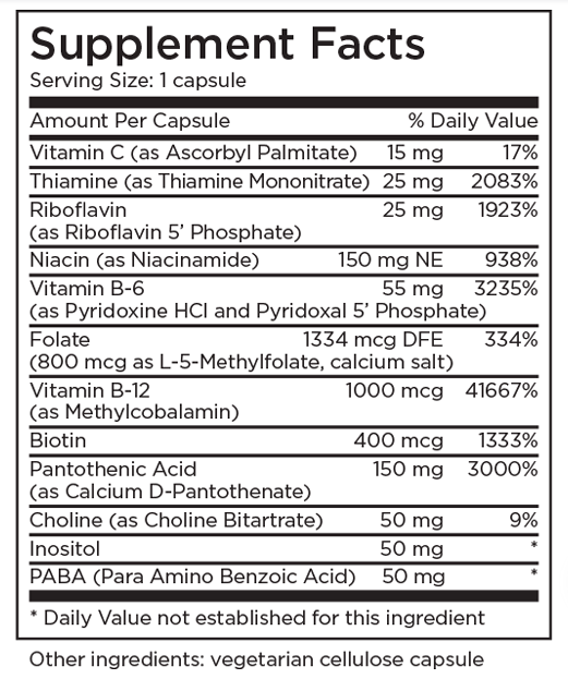 B-Complex 90 Capsules by Metabolic Maintenance