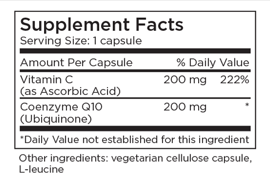 CoQ10 200mg 60 Capsules by Metabolic Maintenance