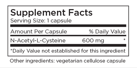 NAC 60 Capsules by Metabolic Maintenance