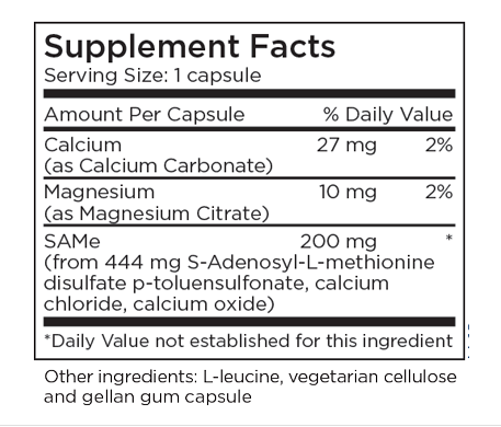 SAMe 60 Capsules by Metabolic Maintenance