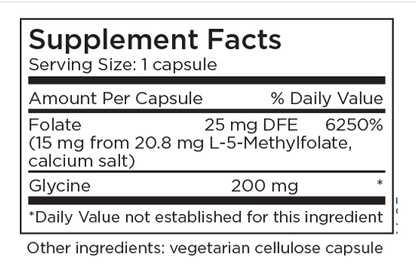 L-Methylfolate 15 mg 60 Capsules by Metabolic Maintenance