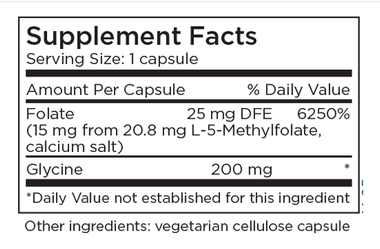 L-Methylfolate 15 mg 60 Capsules by Metabolic Maintenance