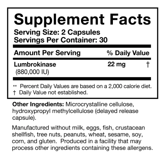 Lumbrokinase by Researched Nutritionals