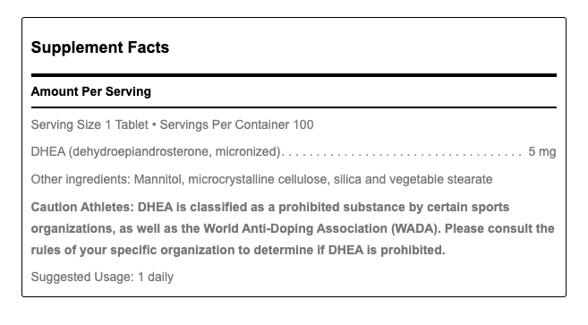 DHEA 5mg Dissolvable Tablets by Douglas Labs