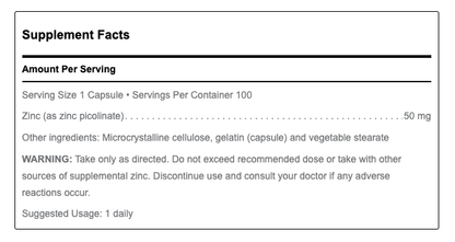 Zinc Picolinate 50 mg by Douglas Labs