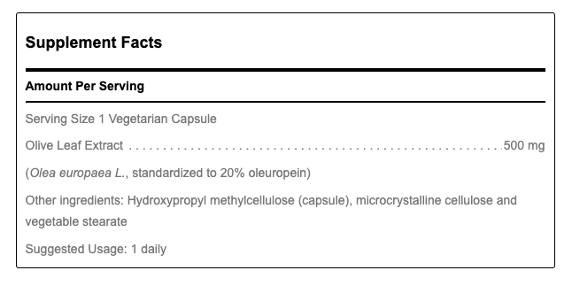 Olive Leaf Extract by Douglas Labs