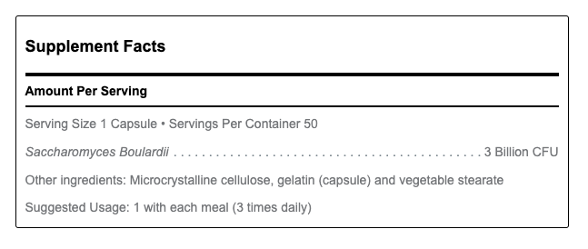 S.B.C. (Saccharomyces Boulardii Capsules) by Douglas Labs