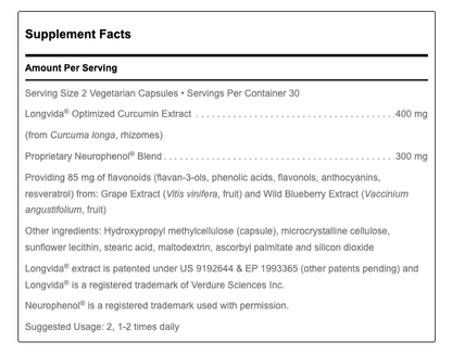 Optimized Curcumin with Neurophenol by Douglas Labs