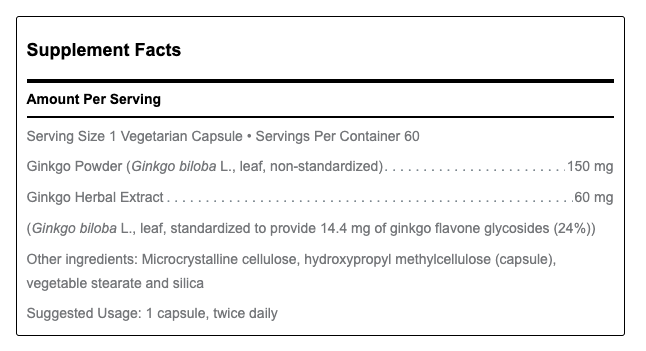 Ginkgo Biloba Max-V by Douglas Labs