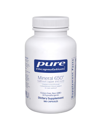 Mineral 650 w/o Cu &Fe 180's  By Pure Encapsulations