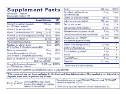 PureGenomics Multivitamin 60's  by Pure Encapsulations
