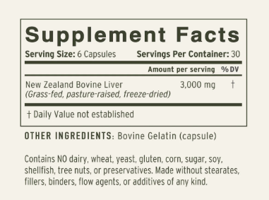 Pastured Beef Liver by Enviromedica