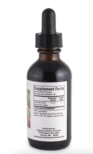 Elderberry Tincture by Supreme Nutrition