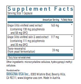 OPC Resveratrol Formula by Biogena