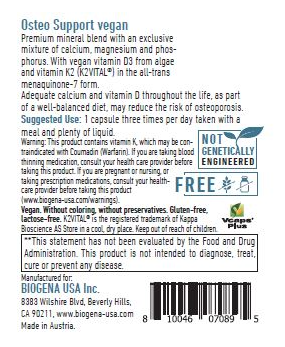 Osteo Support vegan by Biogena