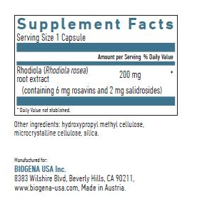 Rhodiola Rosea Formula by Biogena