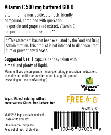 Vitamin C 500 buffered GOLD by Biogena
