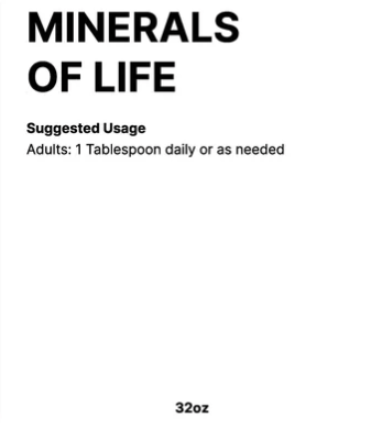Minerals of Life 32oz (62 Trace Minerals) by Mini Minerals