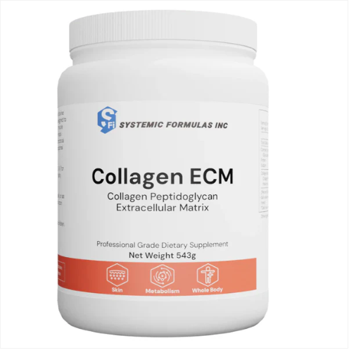 Systemic Formulas Collagen ECM collagen support powder container