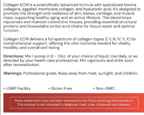 Collagen ECM by Systemic Formulas