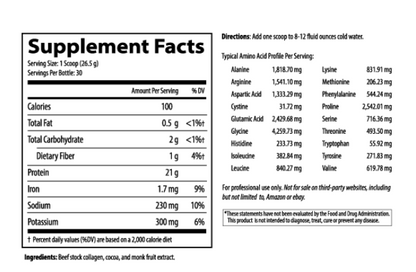 Beef Collagen Protein Dark Chocolate by DesBio