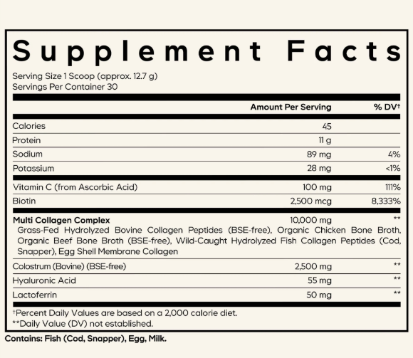 Multi Collagen Powder Colostrum Platinum by CodeAge