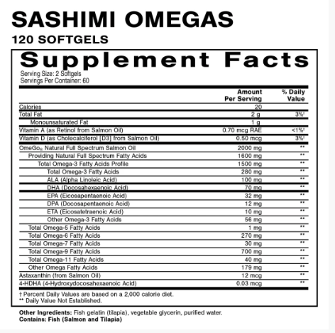 Sashimi Omegas by Quicksilver Scientific