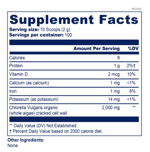 Chlorella Vulgaris Powder by BioPure Health