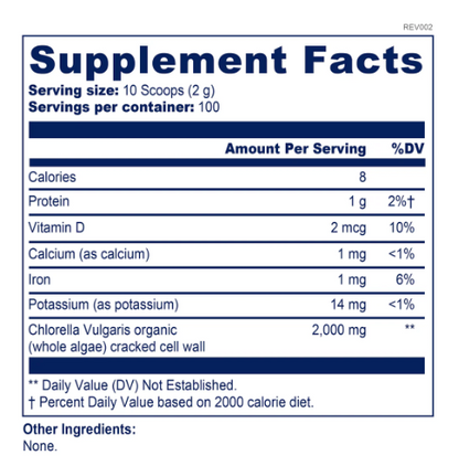 Chlorella Vulgaris Powder by BioPure Health