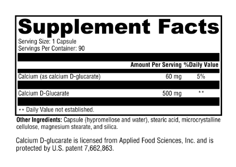 Calcium D-Glucarate 90 Capsules by Xymogen