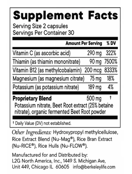 Nitric Oxide Foundation by Berkeley Life